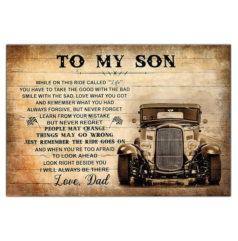 To My Son Racing Landscape Canvas, Car Racing, Car Racing Lover, Gift For Son From Dad Birthday Gift Home Decor Bedding Couch Sofa Soft And Comfy Cozy 1630308022410.png