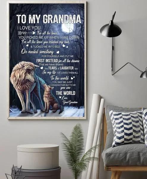You're The World Canvas, Best Mother s Day Gift Ideas, Mother s Day Gift From Grandson To Grandma 1630314715448.jpg