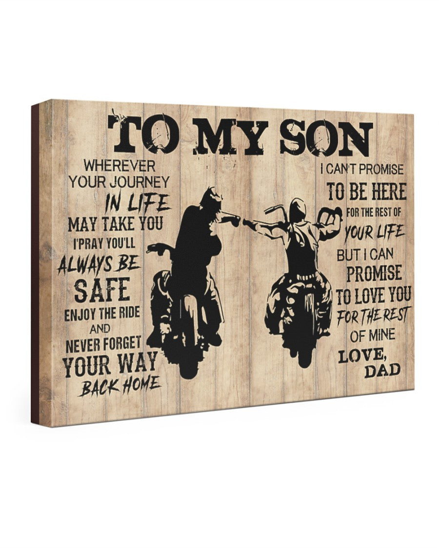 To My Son Wherever Your Journey In Life - Motorcycle Landscape Canvas Gift For Son From Dad Family Birthday Gift Home Decor Wall Art Visual Art 1630378152496.jpg