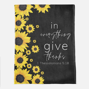 To My Sister Fleece Blanket Sunflower In Everything Give Thanks, Gift For Bestie, Gift For Family, Gift For Friend, Home Decor Bedding Couch Sofa Soft and Comfy 1630379415554.jpg