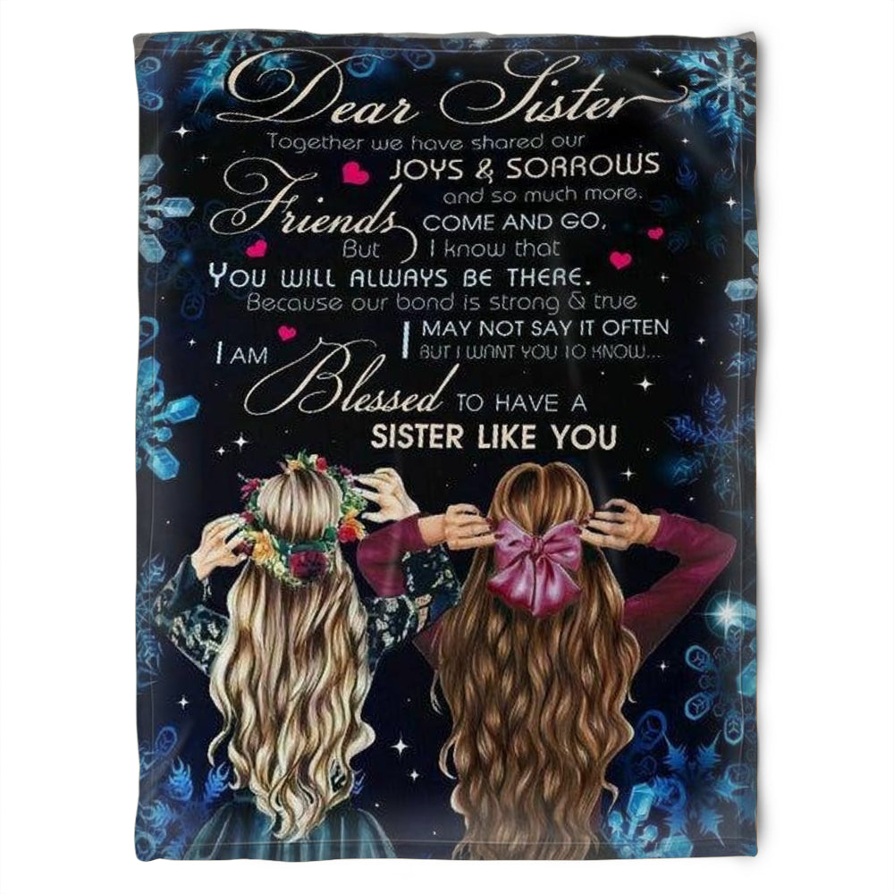 Gift For Sister Blanket, To My Sister Fleece Blanket Together We Have Share Our Joy & Sorows, Gift For Bestie, Gift For Family, Gift For Friend, Home Decor Bedding Couch Sofa Soft and Comfy 1630381337623.jpg