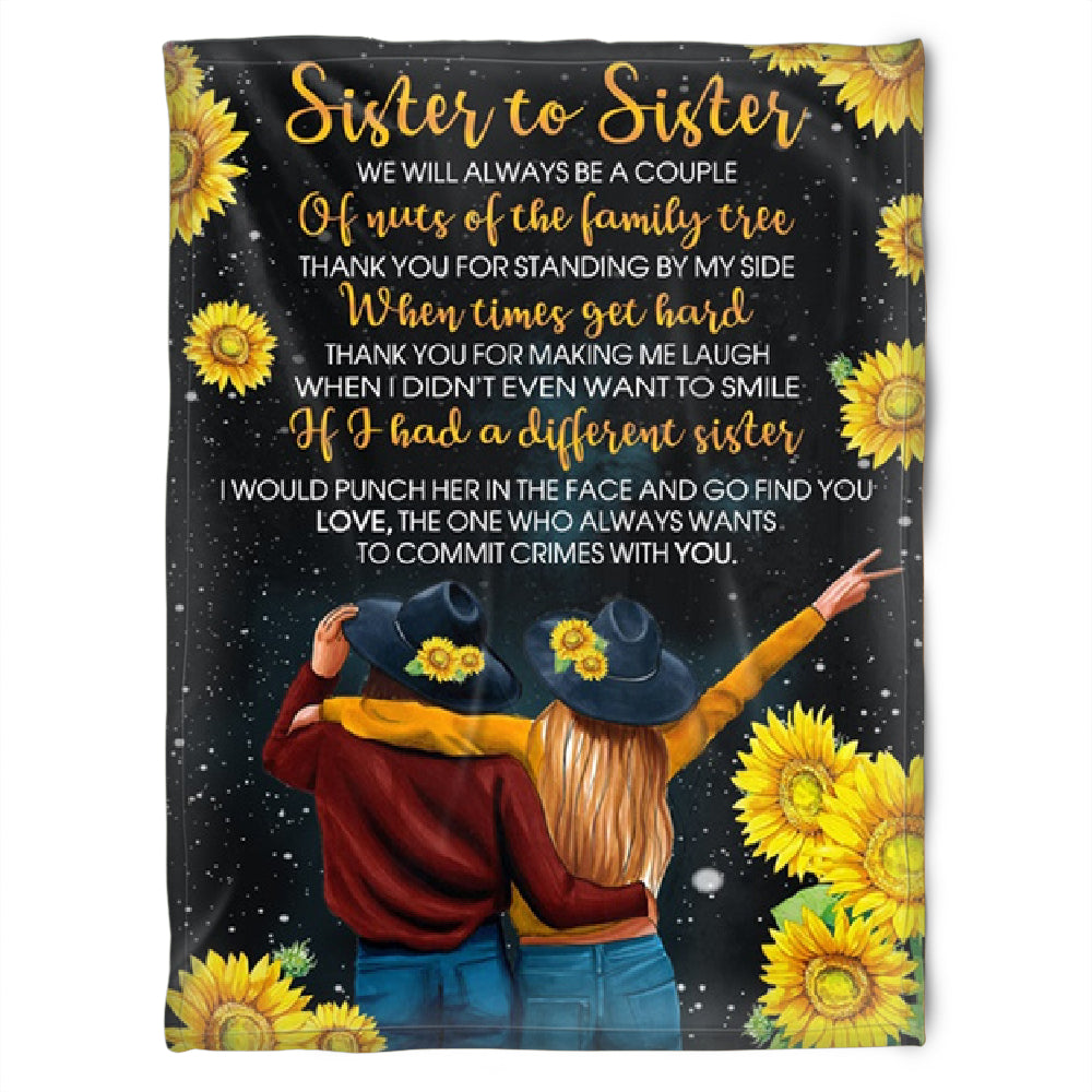 To My Sister Fleece Blanket We Always Be A Couple Sister To Sister, Gift For Bestie, Gift For Family, Gift For Friend, Home Decor Bedding Couch Sofa Soft and Comfy 1630384939368.jpg