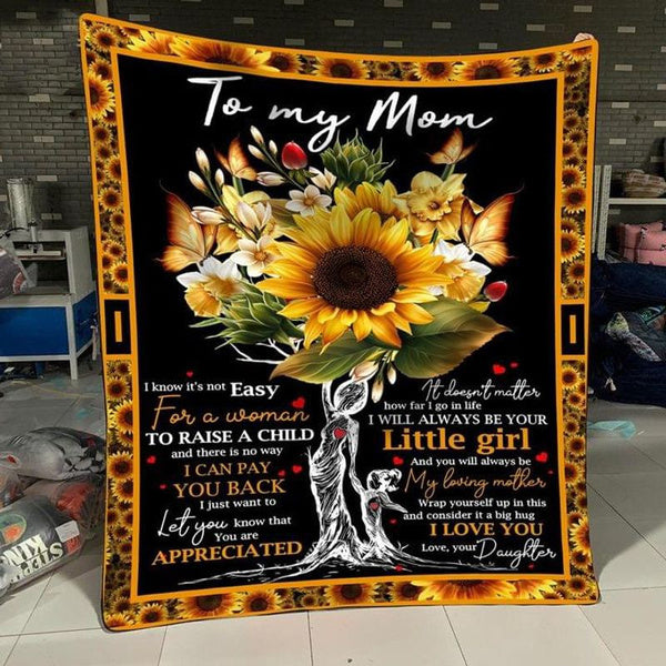 Personalized Blanket - Gift For Moms - Gift For Mom Day Birthday - Sunflower For A Woman To Raise A Child 1630391778852.jpg