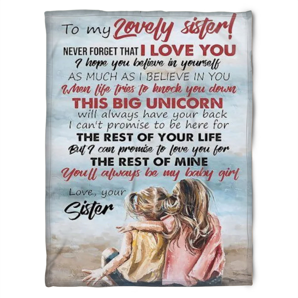 To My Sister Fleece Blanket You Always To My Baby Girl, Gift For Bestie, Gift For Family, Gift For Friend, Home Decor Bedding Couch Sofa Soft and Comfy 1630400768873.jpg