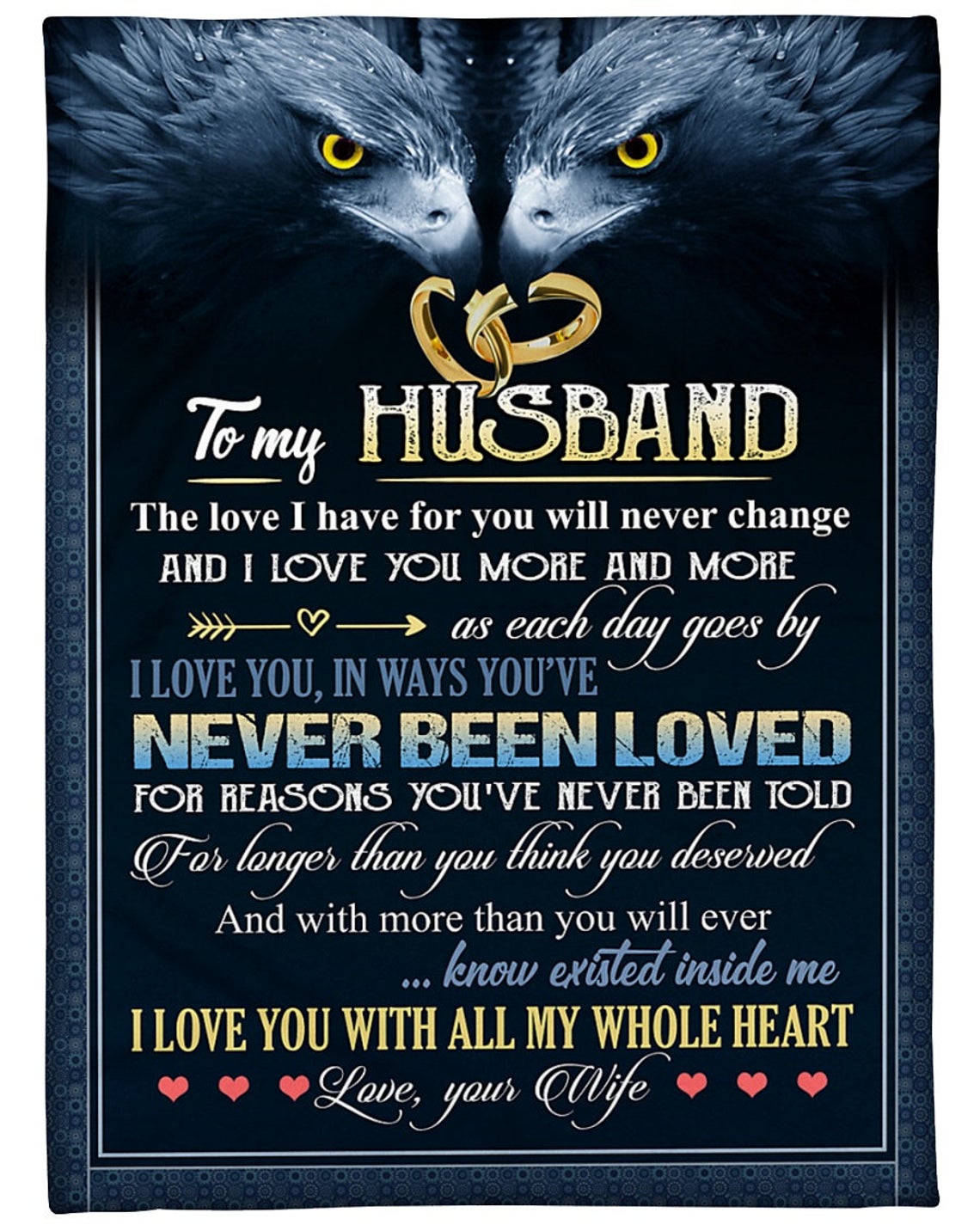To My Husband Eagles I Love You Fleece Blanket Gift For Family,birthday,couple,husband Gift Home Decor Bedding Couch Sofa Soft And Comfy 1630401221974.jpg