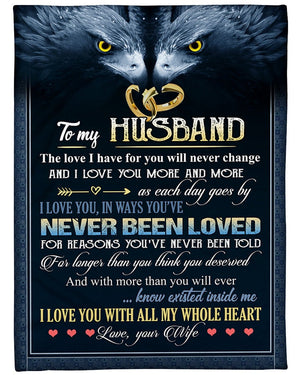 To My Husband Eagles I Love You Fleece Blanket Gift For Family,birthday,couple,husband Gift Home Decor Bedding Couch Sofa Soft And Comfy 1630401221974.jpg