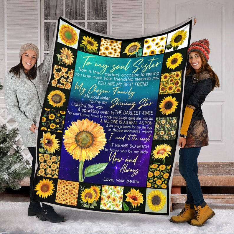 To My Sister Fleece Blanket You Are My Shinning Star Lighting The Way Sparkling, Gift For Bestie, Gift For Family, Gift For Friend, Home Decor Bedding Couch Sofa Soft and Comfy 1630401584482.jpg