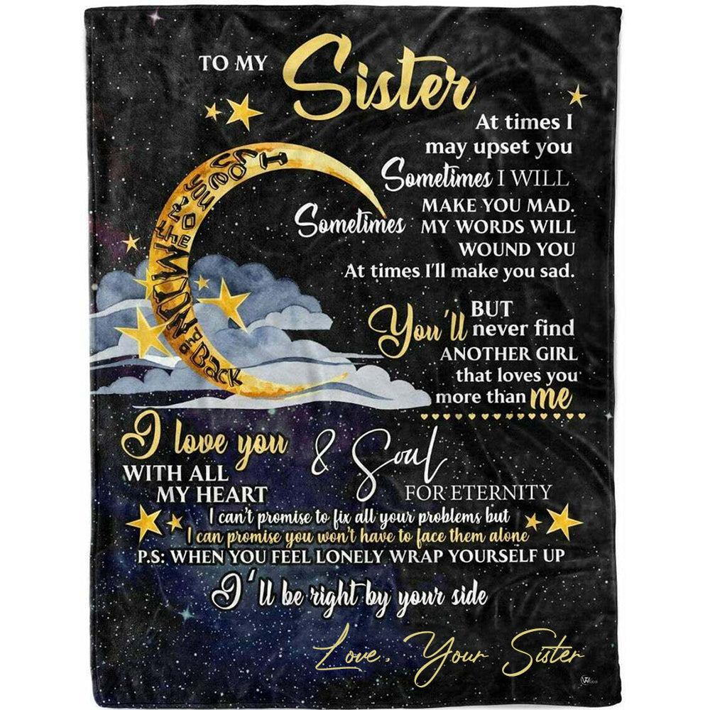 To My Sister Fleece Blanket Sometime I'll Make You Mad My Words Will Wound You, Gift For Bestie, Gift For Family, Gift For Friend, Home Decor Bedding Couch Sofa Soft and Comfy 1630401915846.jpg