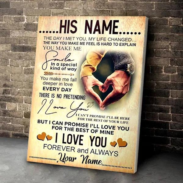 Best Valentine Gift For Boyfriend, Canvas Gift For Boyfriend Day I Met You My Life Changed 1630662670154.jpg