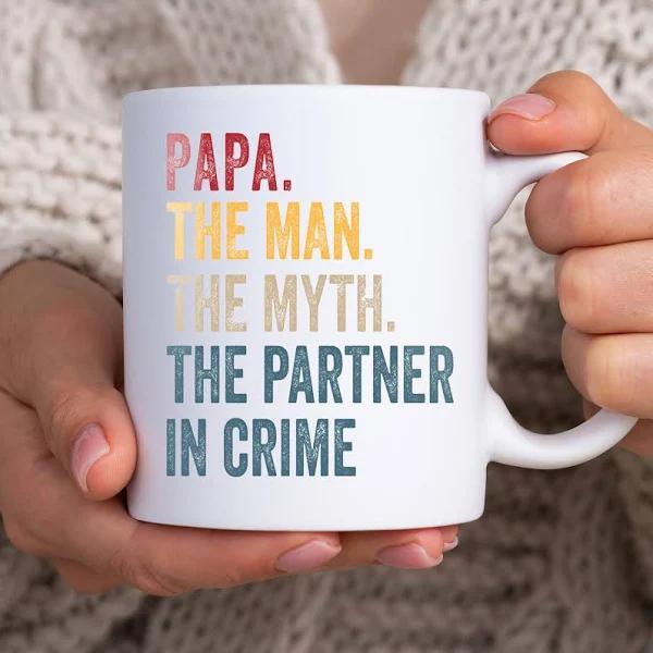 Vintage Papa The Man The Myth The Partner In Crime Mug, Father's Day Gift 1630724248643.jpg