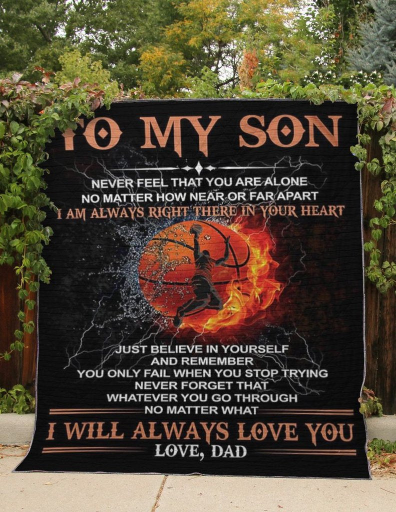 To My Son Blanket, Fleece Blanket, I Will Always Love You, Love Dad, Gift For Son Family Home Decor Bedding Couch Sofa Soft and Comfy Cozy 1630897886530.jpg