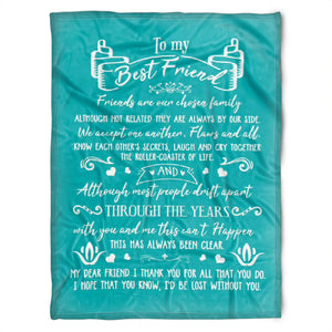 To My Friend Fleece Blanket Friend Are Our Chosen Family, Gift For Bestie, Gift For Sister, Gift For Best Friend, Home Decor Bedding Couch Sofa Soft and Comfy 1630899729857.jpg