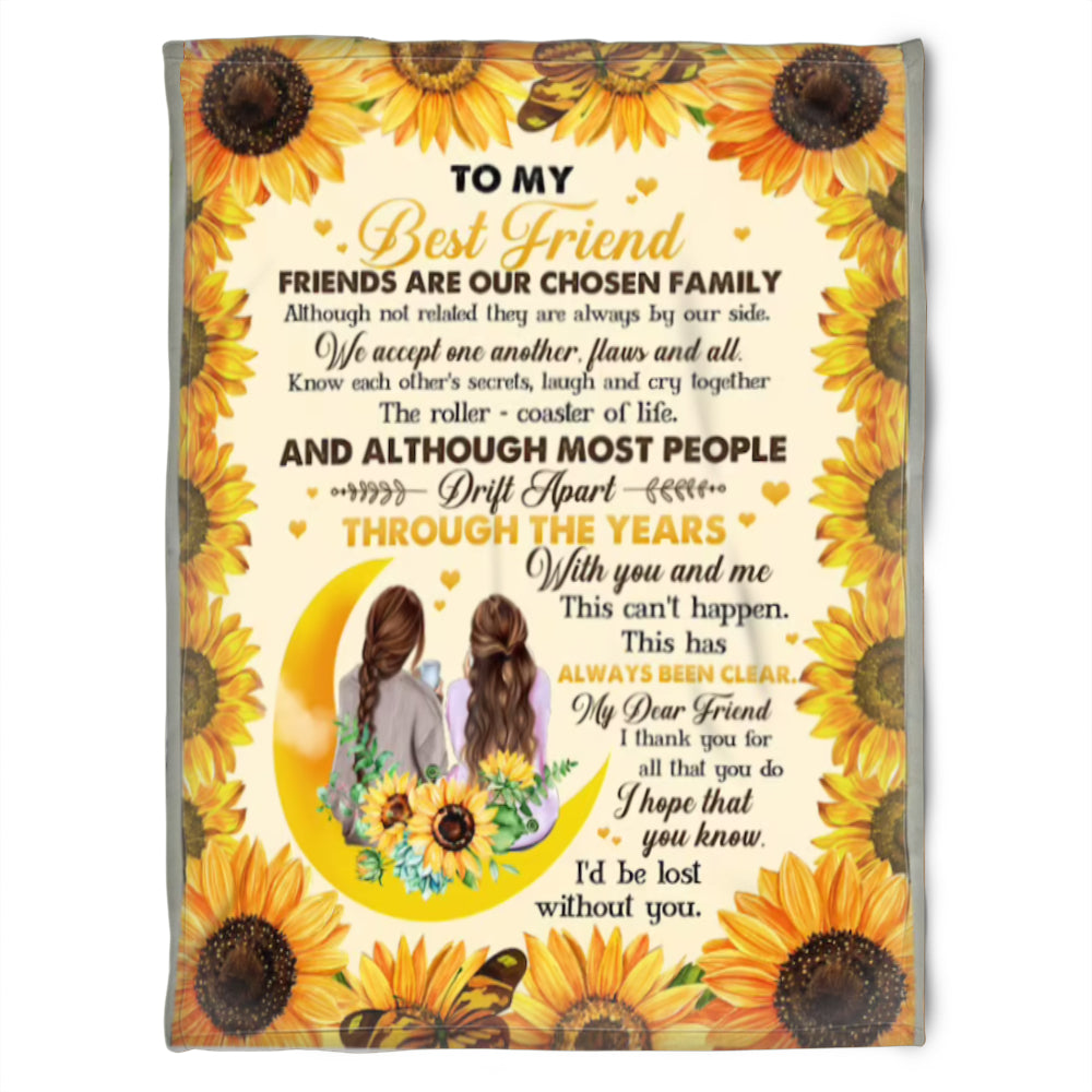 Gift For Friend Blanket, To My Friend Fleece Blanket Laugh And Cry Together 1630901567545.jpg