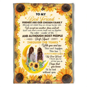 Gift For Friend Blanket, To My Friend Fleece Blanket Laugh And Cry Together 1630901567545.jpg