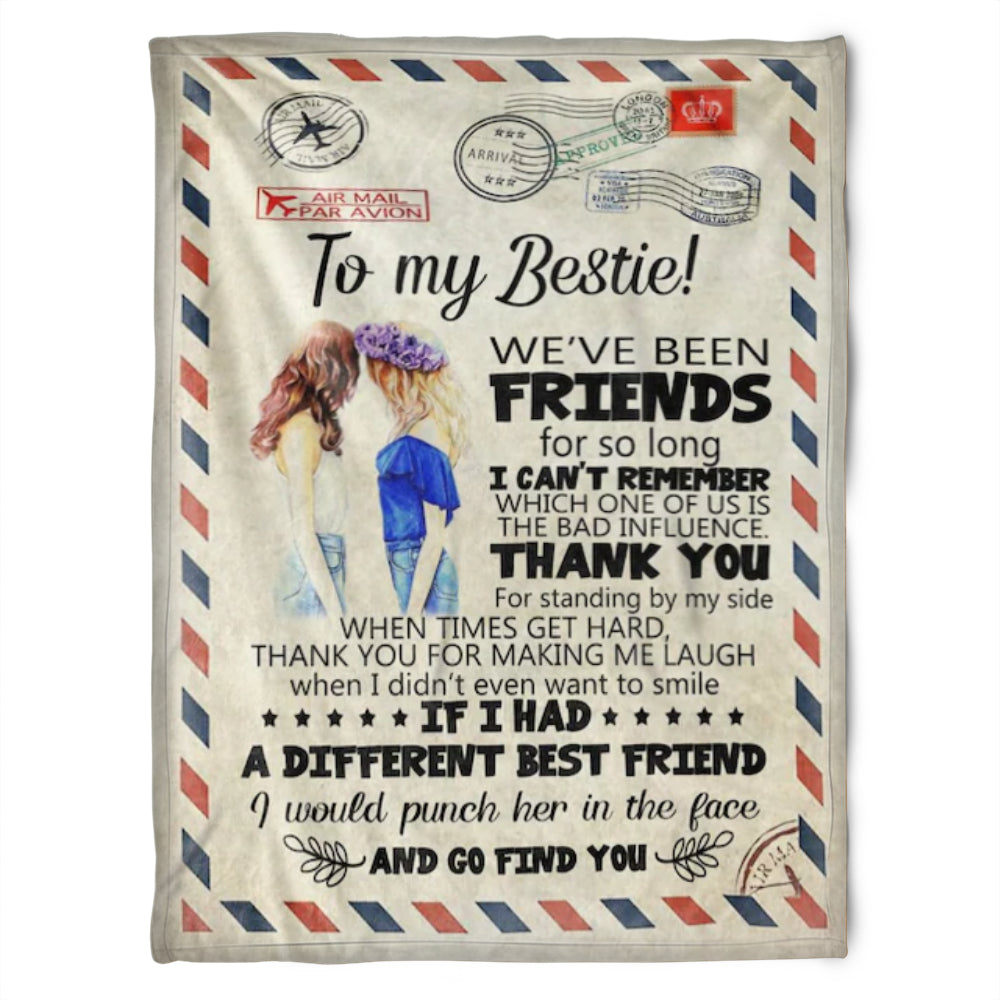 To My Friend Fleece Blanket It I Had A Different Best Friend, Gift For Bestie, Gift For Sister, Gift For Friend, Home Decor Bedding Couch Sofa Soft and Comfy 1630914587661.jpg