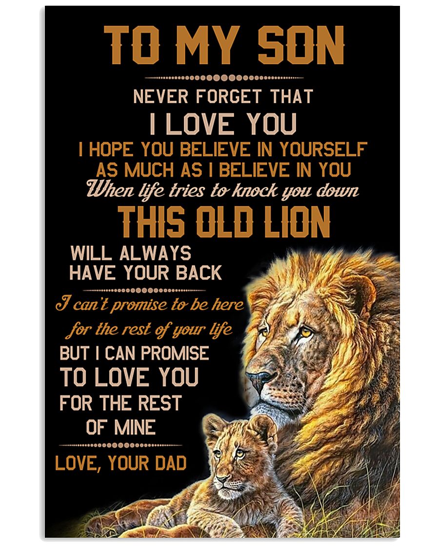 To My Son Lion Never Forget That I Love You Portrait Canvas Gift For Son From Father Home Decor Wall Art Visual Art 1630918229666.jpg