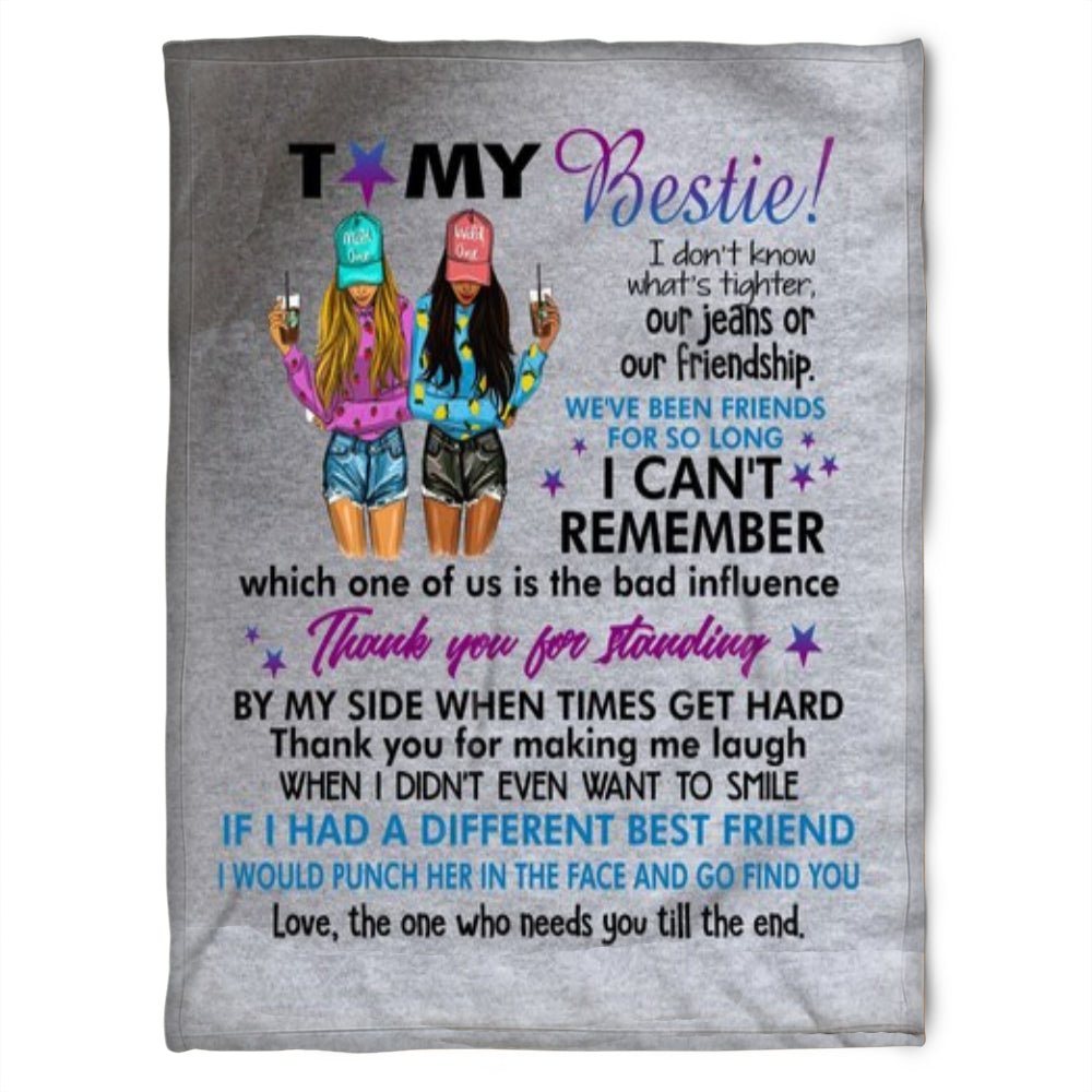 To My Friend Fleece Blanket Thank You For Making Me Laugh When I Don't Even Want To Smile, Gift For Sister, Gift For Best Friend, Home Decor Bedding Couch Sofa Soft And Comfy 1630920320032.jpg
