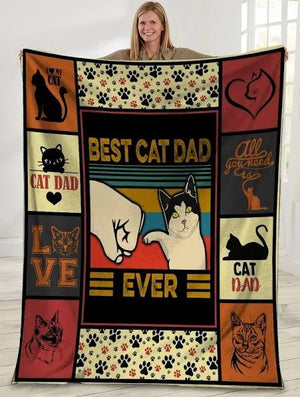Cat Blanket Best Cat Dad Ever I Love My Cat Fleece Blanket Gift For Cat Lovers Home Decor Bedding Couch Sofa Soft And Comfy Cozy 1630921258259.jpg