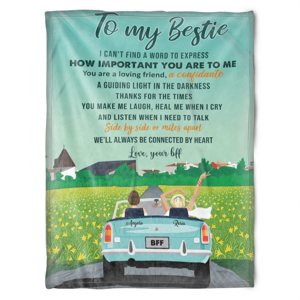 To My Friend Fleece Blanket I Can't Find A Word To Express How Important You Are To Me, Gift For Sister, Gift For Best Friend, Home Decor Bedding Couch Sofa Soft And Comfy 1630923263847.jpg