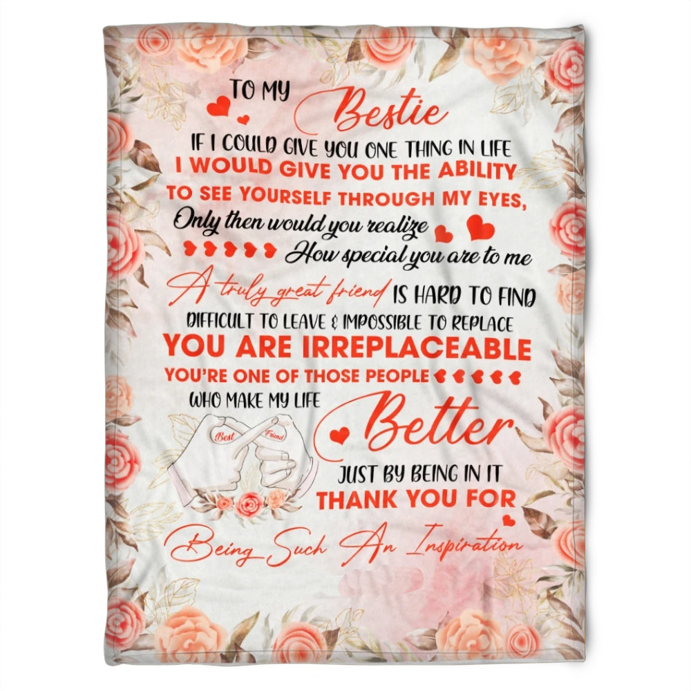 To My Friend Fleece Blanket Who Make My Life Better Just By Being It Thank You For, Gift For Sister, Gift For Best Friend, Home Decor Bedding Couch Sofa Soft And Comfy 1630923453091.jpg