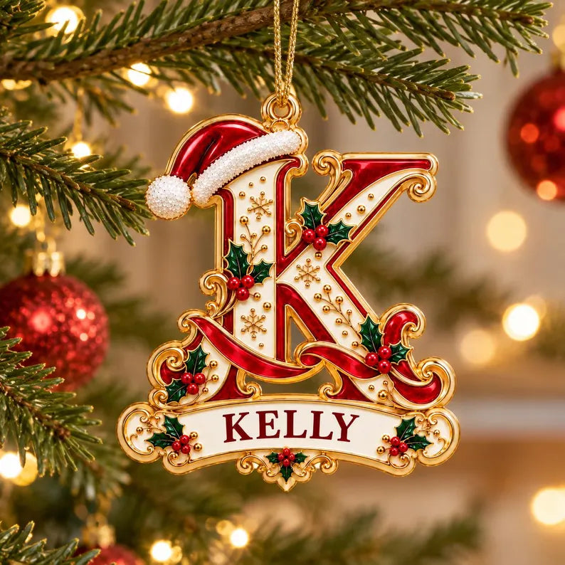 Personalized Christmas Ornament, Initial Letter Ornament, Monogram Name Christmas Tree Decor, Gift for Her, Stocking Stuffer 1630cfab-2553-4a3c-aec8-4595964b64b0-drtgyi-5-.webp