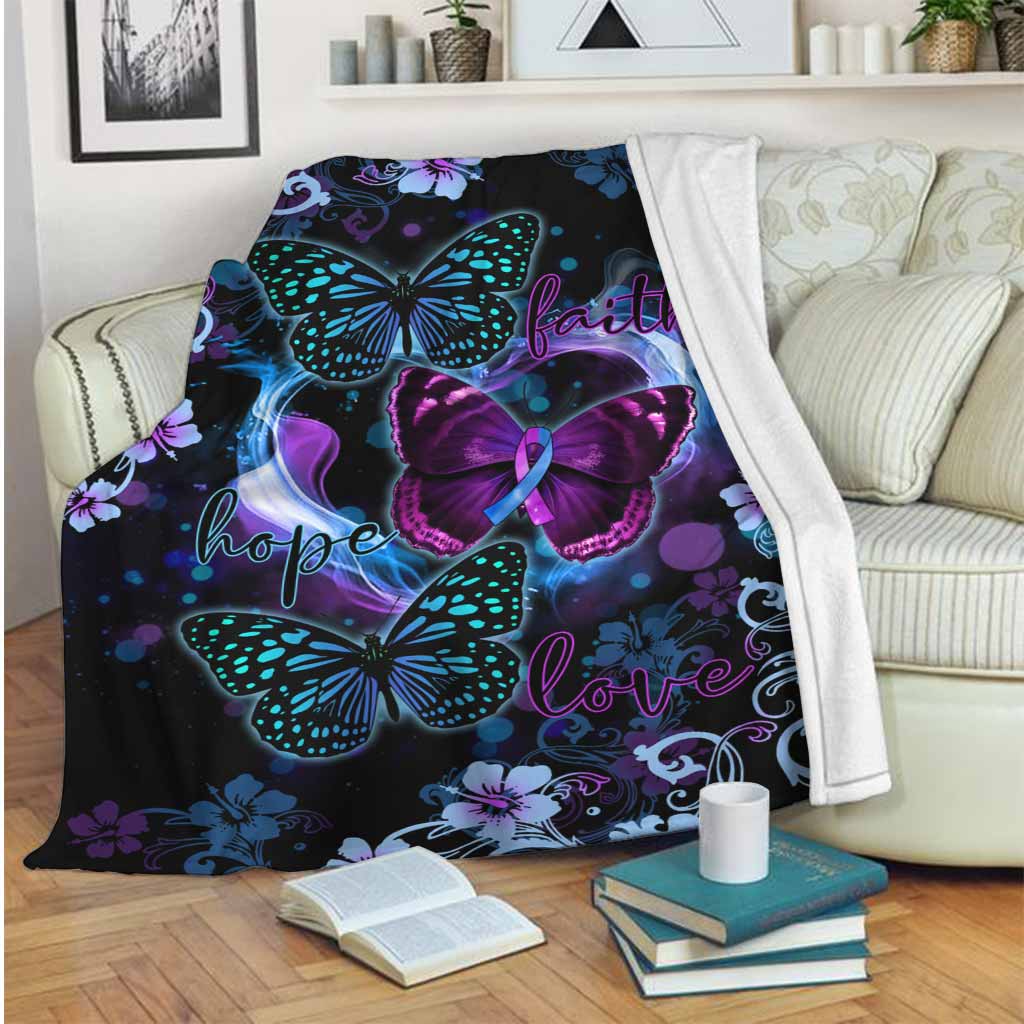 Faith Hope Love Suicide Prevention Fleece Blanket Gift For Friend Family Birthday Gift Home Decor Bedding Couch Sofa Soft And Comfy Cozy 1631003430118.jpg