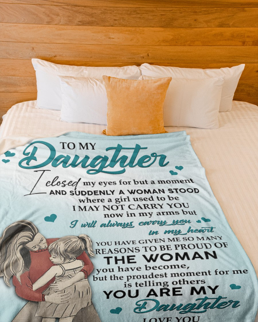 You Are My Daughter Fleece Blanket - Lovely Gift For Daughter From Mom Birthday Gift Home Decor Bedding Couch Sofa Soft 1631090997024.jpg