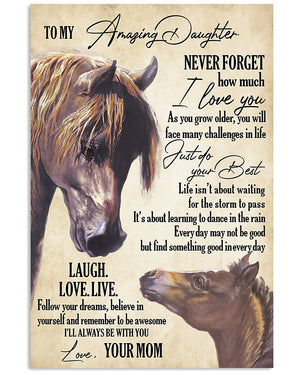 To My Daughter Canvas Just Do Your Best, Horse Canvas Gift From Mom To Daughter, Canvas Wall Decor, Canvas Gift Decor Home Decor Wall Art Visua 1631171297296.jpg