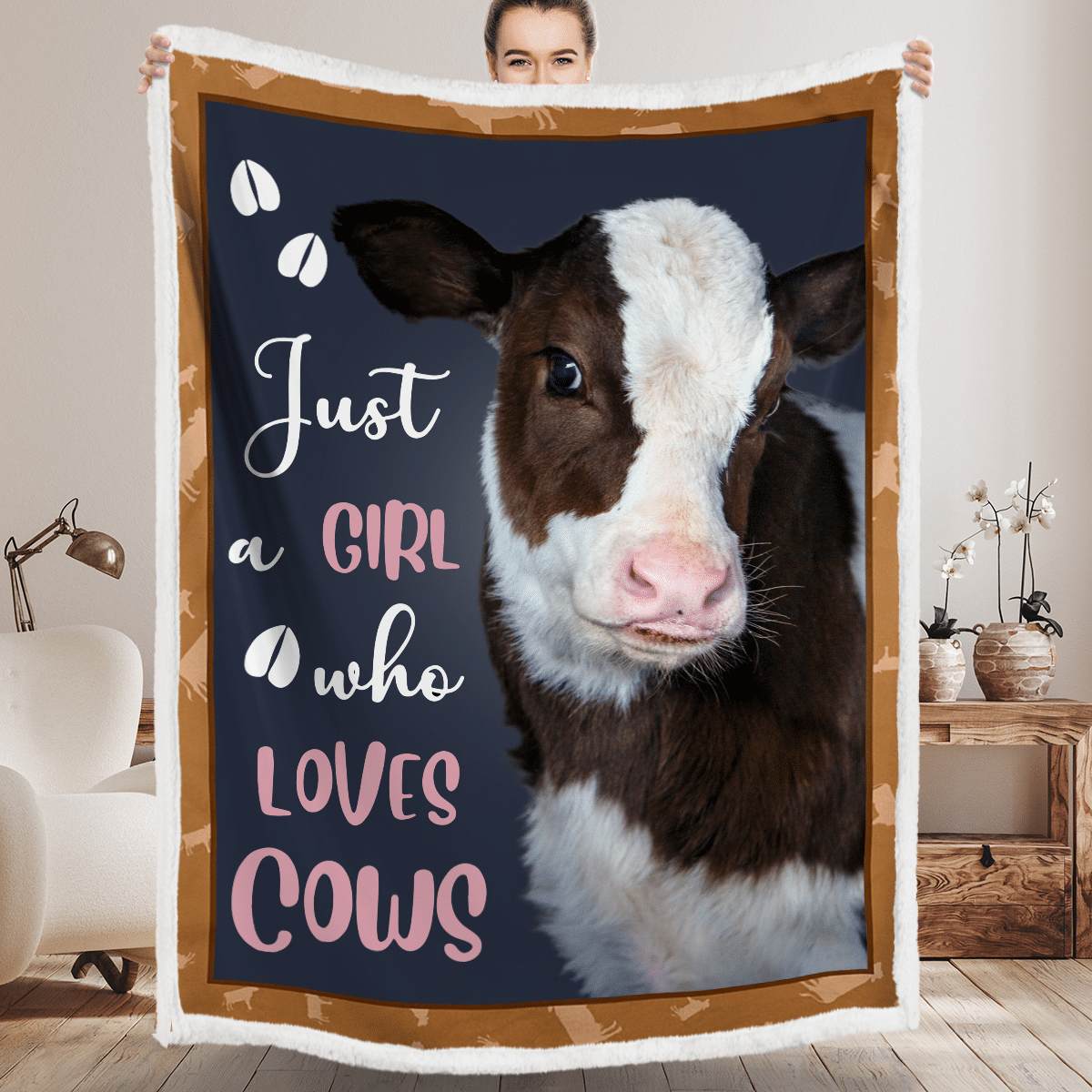 Just A Girl Who Loves Cows Blanket Gift For Cows Lover Farmer Birthday Gift Home Decor Bedding Couch Sofa Soft And Comfy Cozy 1631180131122.png