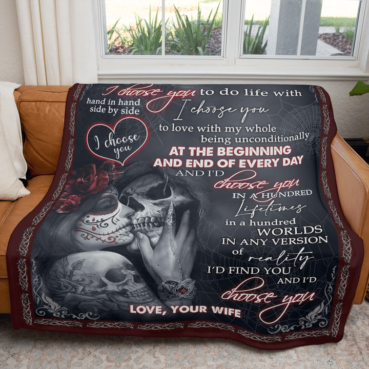 To My Husband I'd Find You And I'd Choose You Fleece Blanket Gift For Family, Birthday, Couple, For Him, Wife To Husband Gift Home Decor Bedding Couch Sofa Soft And Comfy 1631243753227.png
