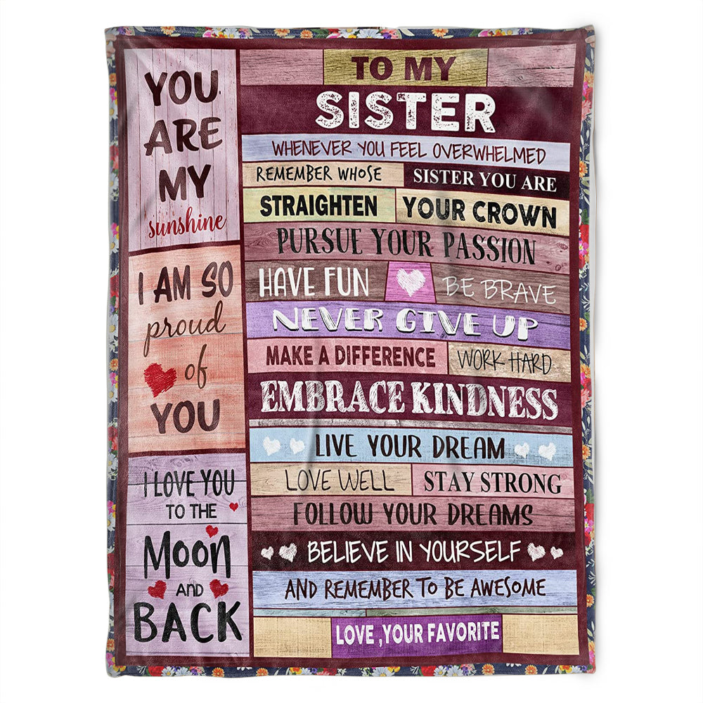 To My Sister Blanket, I Love You To The Moon And Back. Gift For Sister Family Home Decor Bedding Couch Sofa Soft and Comfy Cozy 1631508409145.jpg