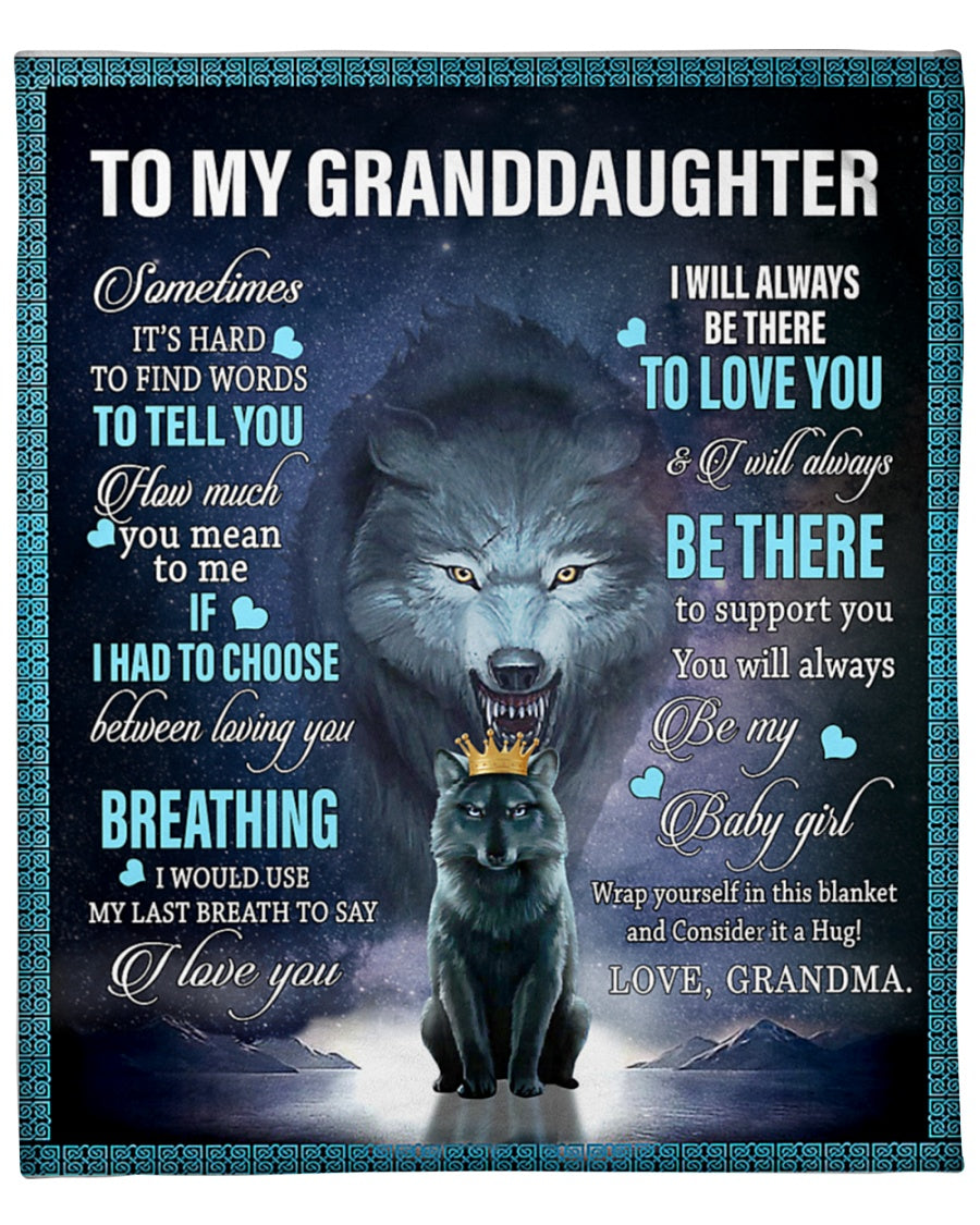 To My Granddaughter Wrap Yourself In This Blanket Fleece Blanket Gift For Family, Birthday, Granddaughter Gift Home Decor Bedding Couch Sofa Soft And Comfy 1631515373208.jpg