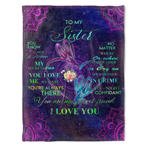 To My Sister Blanket, You Are My Forever Friend. Gift For Sister Family Home Decor Bedding Couch Sofa Soft and Comfy Cozy 1631521072057.jpg