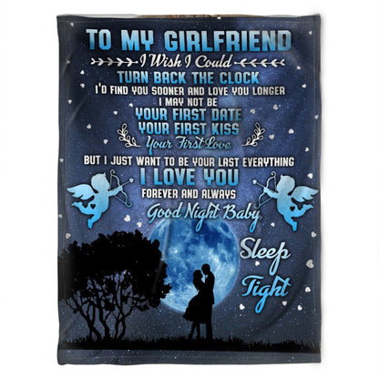 To My Girlfriend Blanket. Your First Date, Kiss And Love. Gift For Girlfriend From Boyfriend Home Decor Bedding Couch Sofa Soft And Comfy Cozy 1631587595507.jpg