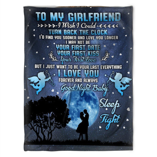 To My Girlfriend Blanket. Your First Date, Kiss And Love. Gift For Girlfriend From Boyfriend Home Decor Bedding Couch Sofa Soft And Comfy Cozy 1631587595507.jpg