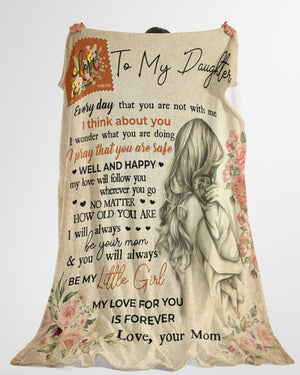 My Love For You Is Forever Letter Fleece Blanket Gift For Daughter From Mom Birthday Gift Home Decor Bedding Couch Sofa Soft And Comfy Cozy 1631588366393.jpg