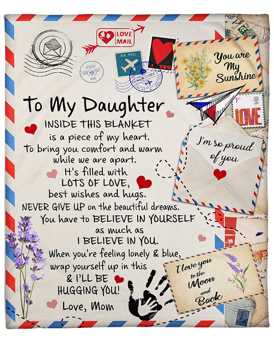 To My Daughter It's Filled With Lots Of Love Fleece Blanket Gift For Family, Birthday, Daughter, Mother To Daughter Gift Home Decor Bedding Couch Sofa Soft And Comfy 1631603570213.jpg