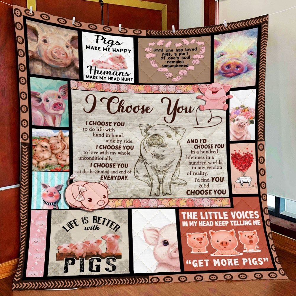 Pig I Choose You To Do Life With Hand In Hand Blanket Gift For Pig Lover Farmer Birthday Gift Home Decor Bedding Couch Sofa Soft And Comfy Cozy 1631608414605.jpg