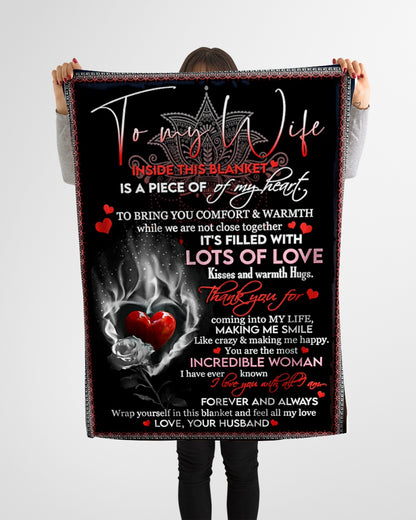 To My Wife Fleece Blanket , To Bring You Comfort & Warmth Gift For Wife From Husband Home Decor Bedding Couch Sofa Soft And Comfy Cozy 1631612357705.jpg