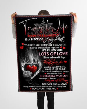 To My Wife Fleece Blanket , To Bring You Comfort & Warmth Gift For Wife From Husband Home Decor Bedding Couch Sofa Soft And Comfy Cozy 1631612357705.jpg