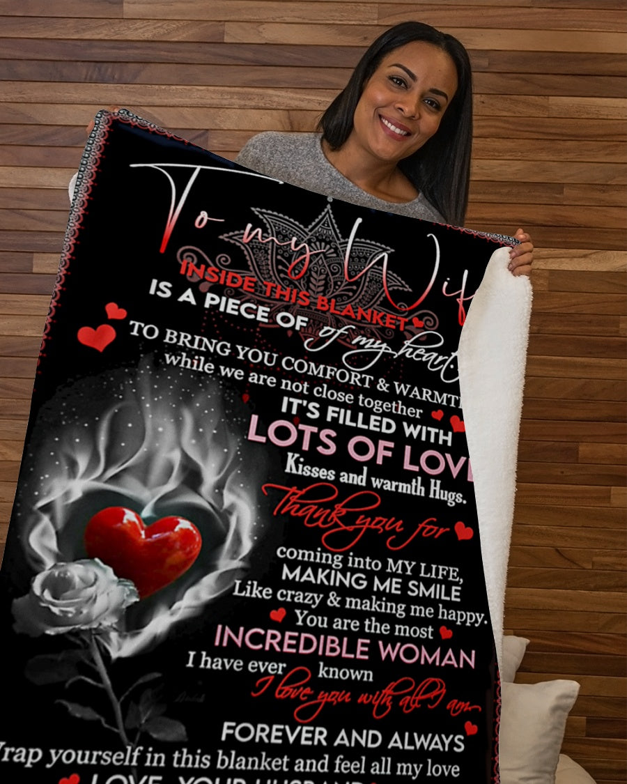 To My Wife Fleece Blanket , To Bring You Comfort & Warmth Gift For Wife From Husband Home Decor Bedding Couch Sofa Soft And Comfy Cozy 1631612357851.jpg