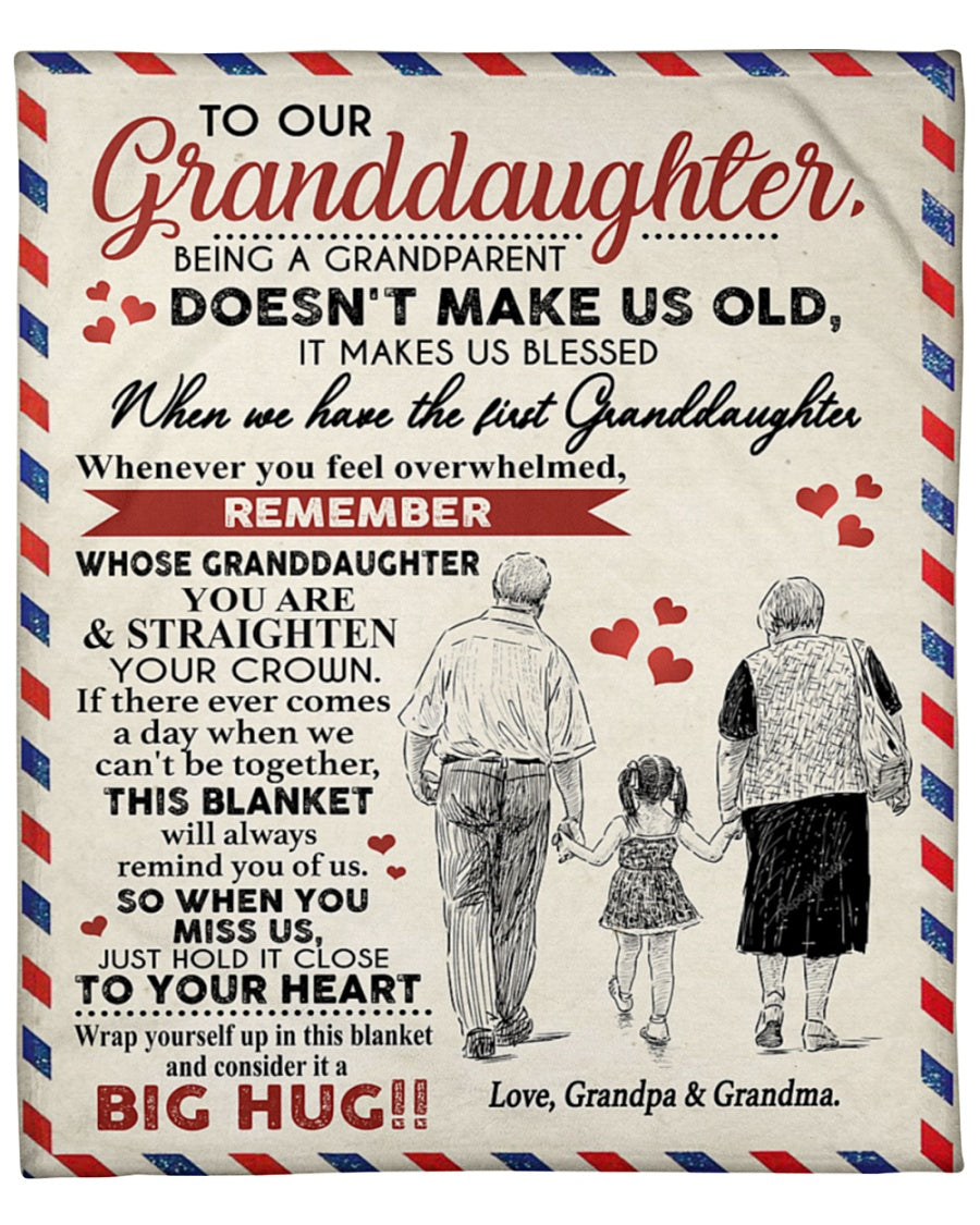 To My Granddaughter Remember Whose Granddaughter You Are Fleece Blanket Gift For Family, Birthday, Granddaughter Gift Home Decor Bedding Couch Sofa Soft And Comfy 1631675489456.jpg