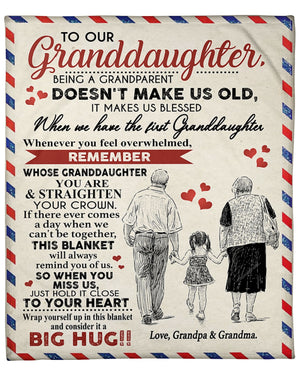 To My Granddaughter Remember Whose Granddaughter You Are Fleece Blanket Gift For Family, Birthday, Granddaughter Gift Home Decor Bedding Couch Sofa Soft And Comfy 1631675489456.jpg