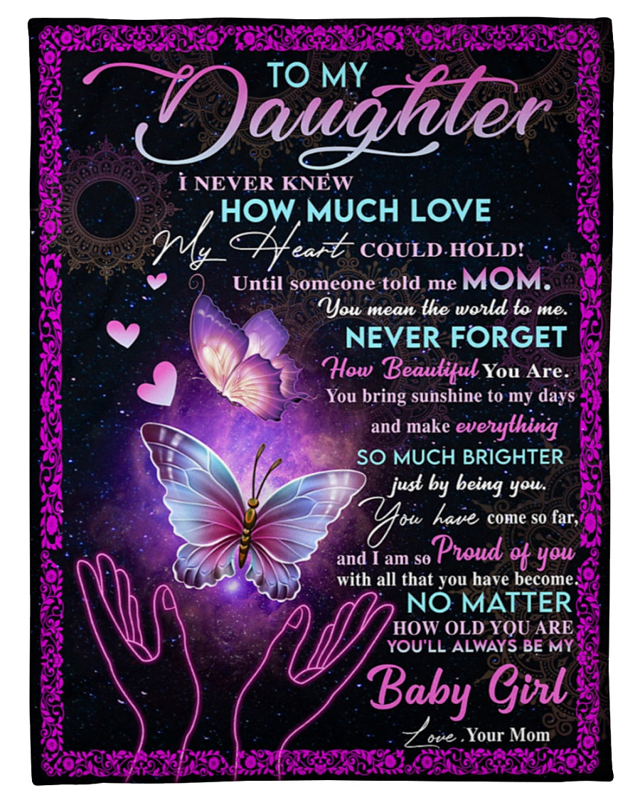 To My Daughter Until Someone Told Me Mom Fleece Blanket Gift For Family, Birthday, Daughter, Mother To Daughter Gift Home Decor Bedding Couch Sofa Soft And Comfy 1631677030165.jpg