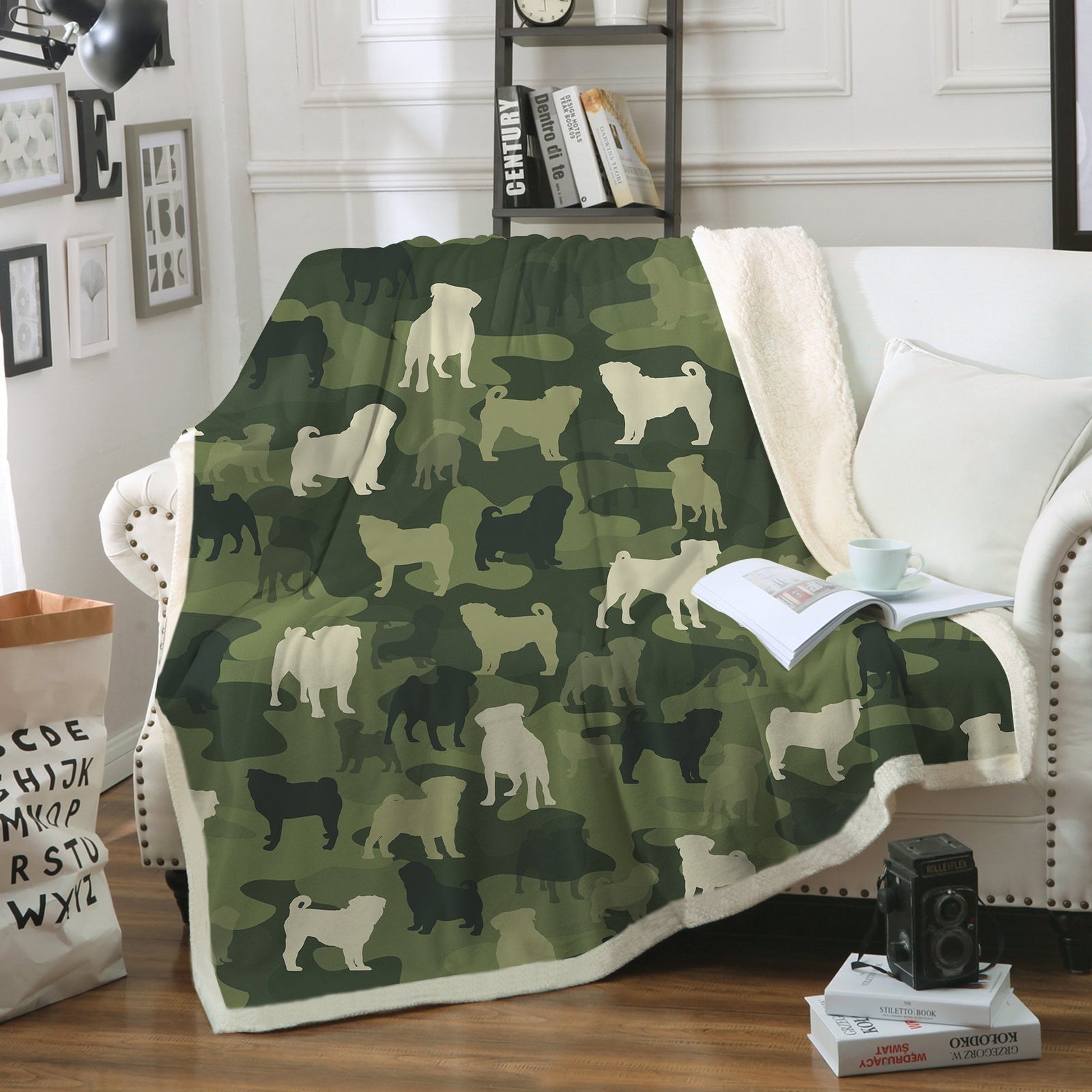 Camouflage Pug Blanket, Gift For Dog Lovers Birthday Gift Home Decor Bedding Couch Sofa Soft And Comfy Cozy 1631699672301.jpg