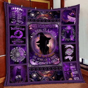 Halloween October The Soul Of A Witch Fleece Blanket Gift For Family & Friends Gift Home Decor Bedding Couch Sofa Soft And Comfy Cozy 1631933530798.png