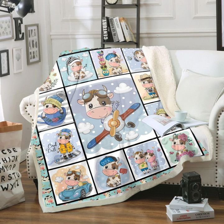 Cow Cute Fleece Blanket, Cows Lovers, Gift For Kids, Gift For Family & Friends Gift Home Decor Bedding Couch Sofa Soft And Comfy Cozy 1632126869401.jpg