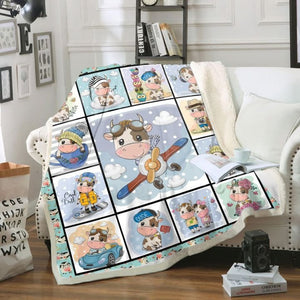 Cow Cute Fleece Blanket, Cows Lovers, Gift For Kids, Gift For Family & Friends Gift Home Decor Bedding Couch Sofa Soft And Comfy Cozy 1632126869401.jpg
