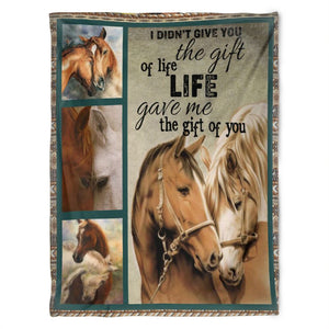 Horse Blanket, I Didn't Give You The Gift Of Life. Gift Home Decor Bedding Couch Sofa Soft And Comfy Cozy 1632294536679.jpg