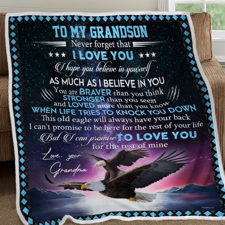 Gift For Grandson Blanket, To My Grandson Fleece Blanket, This Old Eagle Will Always Have Your Back Gift For Grandson 1632299860734.jpg
